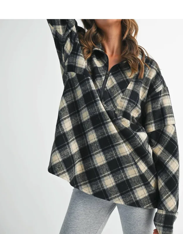 Plaid Pullover Top