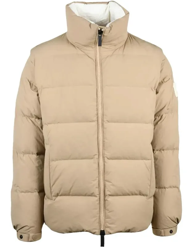 Removable Sleeve Down Jacket With High Collar And Versatile Design