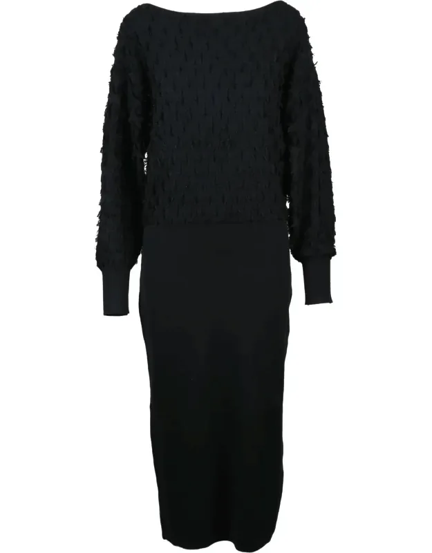 Textured Long Knit Dress