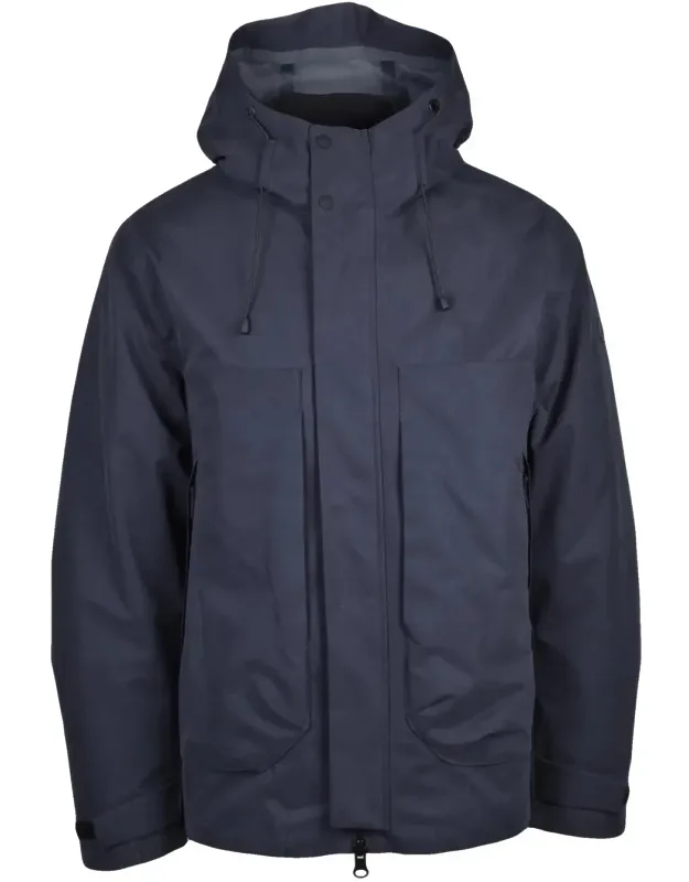 Versatile Geometric-lined Coat With Removable Thermal Lining
