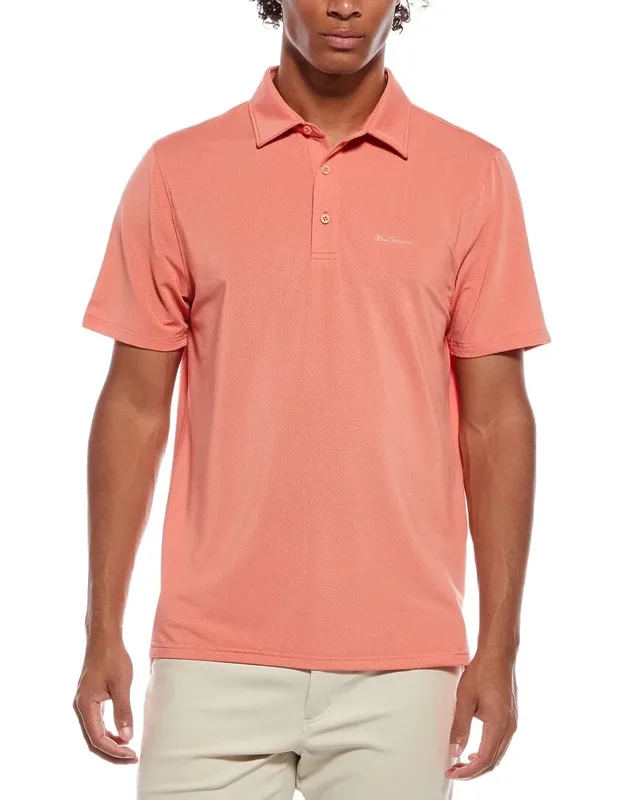 Dobby Jacquard Tech Pique Sport Fit Polo Shirt