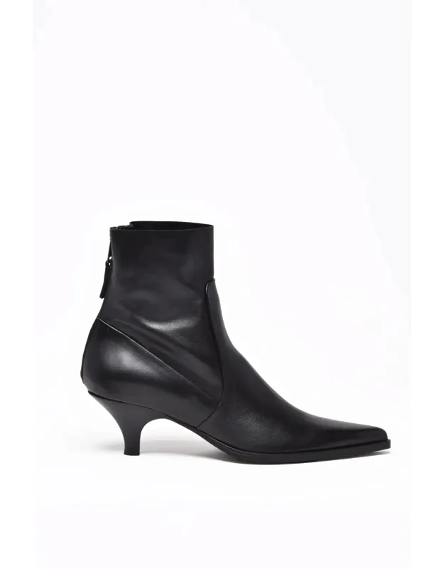 Leather Zip Ankle Boots