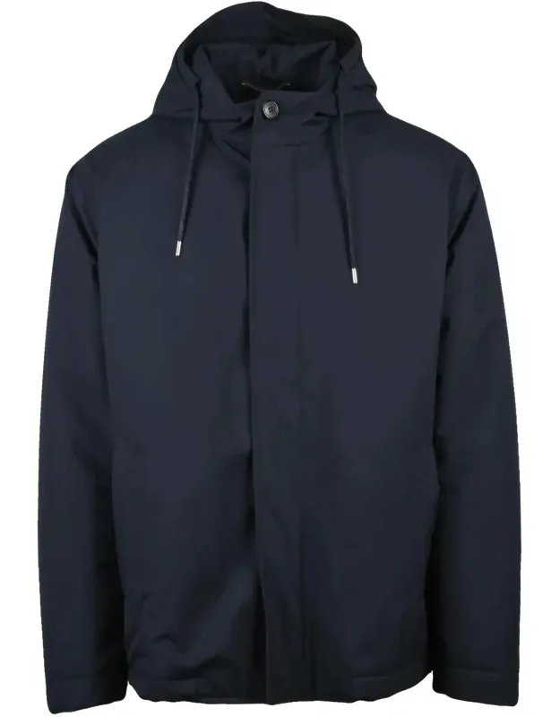Minimalist Bomber Coat With Adjustable Hem