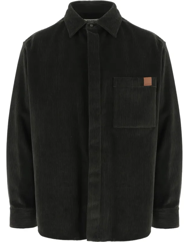 Ribbed Cotton Velvet Shirt