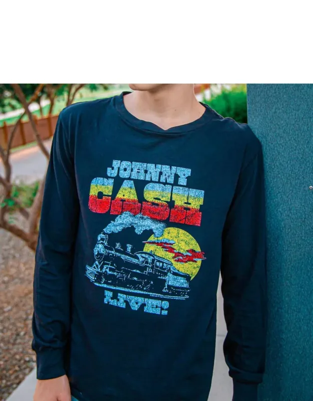 Johnny Cash Live Long Sleeve Tee