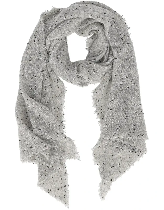 Textured Scarf With Fringed Edges