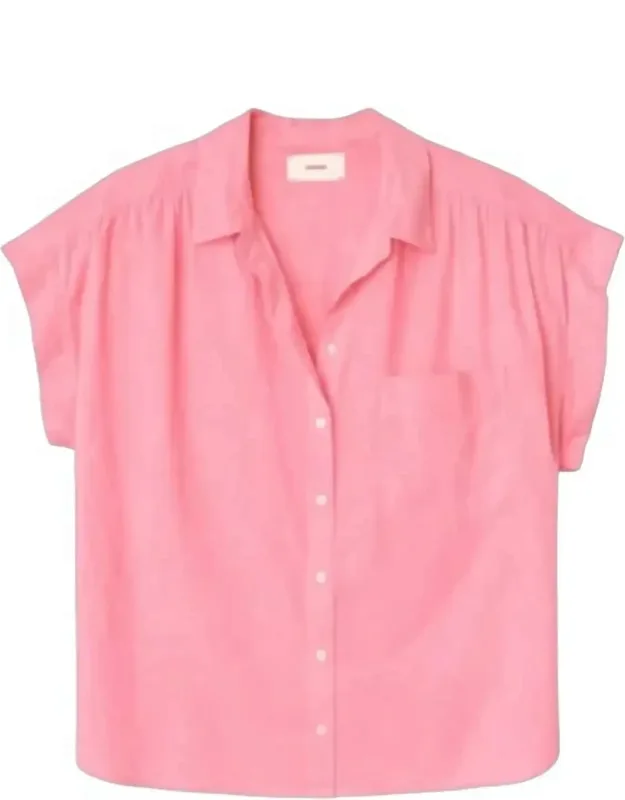 Lexi Cap Sleeve Poplin Shirt
