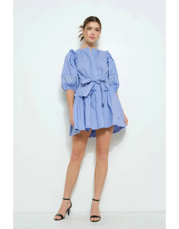 Tiered Cotton Mini Dress