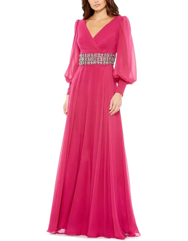 Bishop Sleeve Wrap Over Belt Detail Flo