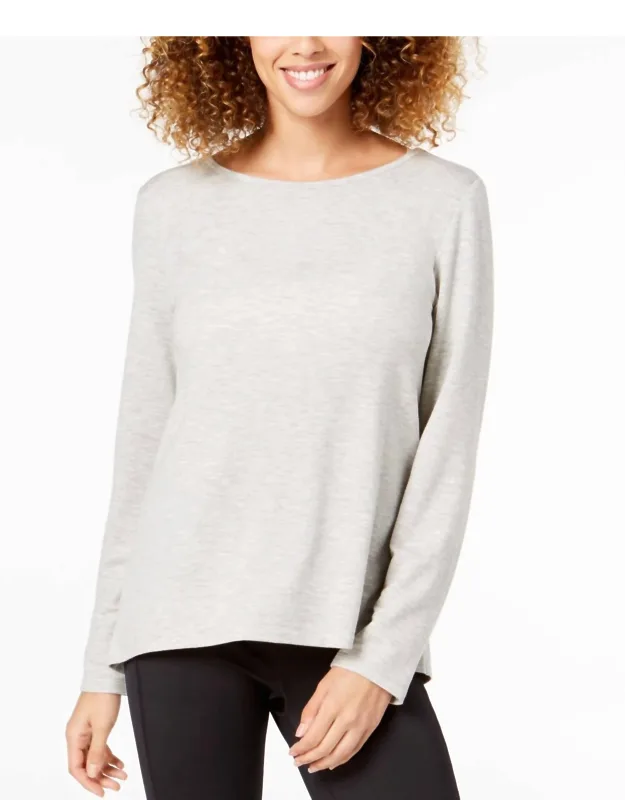 Cutout Back Long Sleeve T-shirt