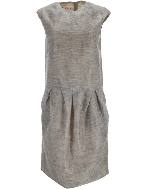 Sleeveless Pleated Midi Dress