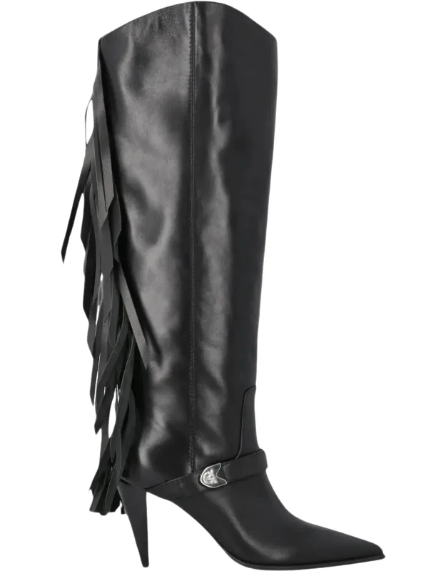 Knee-high Fringe Boots