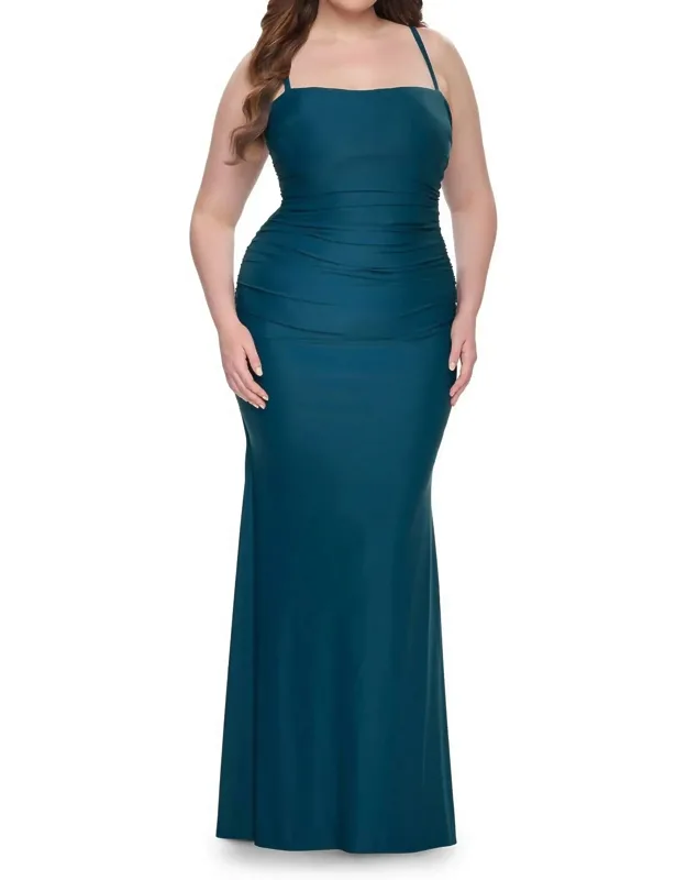 Lace-up Long Prom Dress