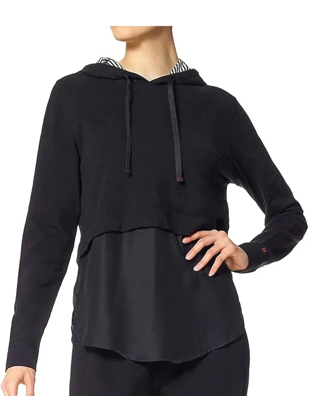 Sleepwear Layered Look Shirttail Hoodie