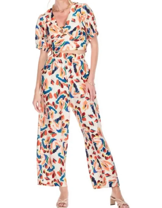 High Rise Straight Palazzo Pants Set
