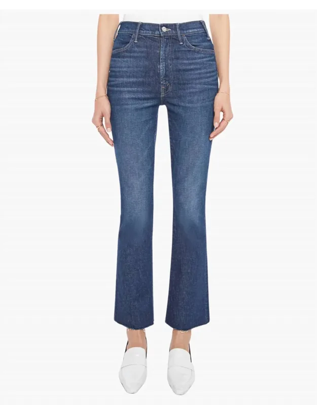 Hustler Flood Fray Cropped Flare Jeans