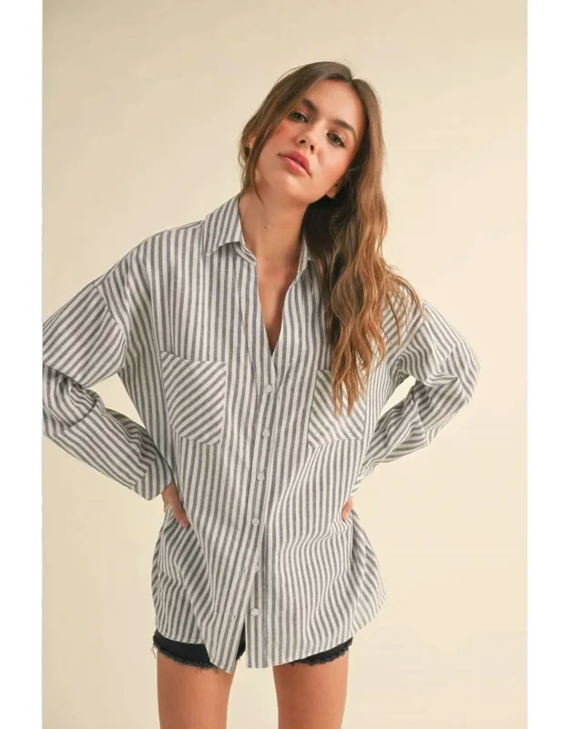 Striped Button Down Shirt