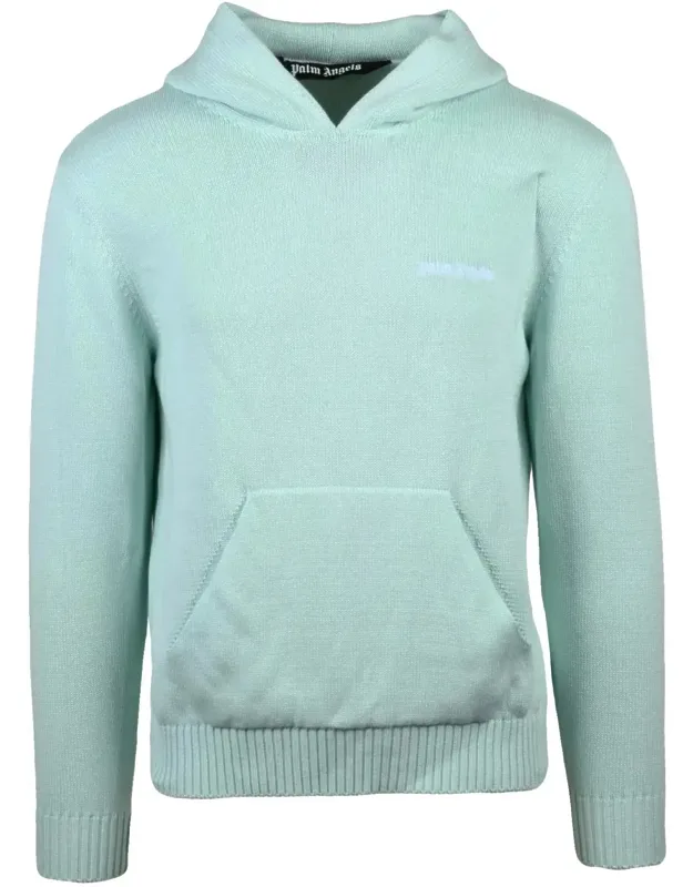Knit Hoodie With Embroidered Detailing