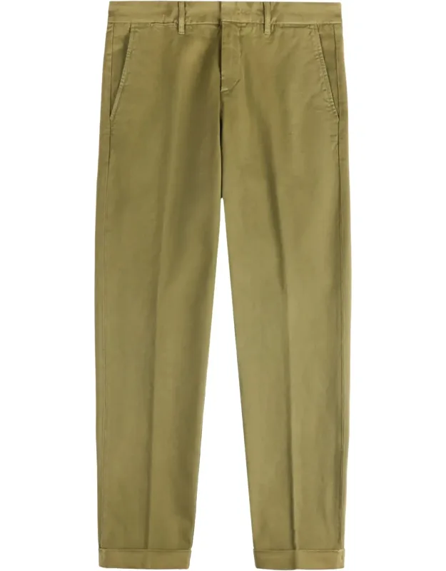 Capri Pants With Subtle Corduroy Texture