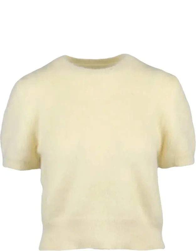 Angora Blend Short-sleeved Sweater