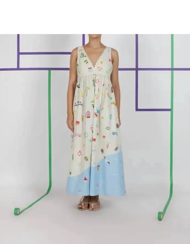 Printed Midi Dress
