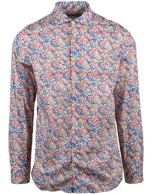 Cotton Leaf-pattern Shirt