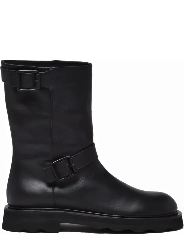 Leather Platform Boots