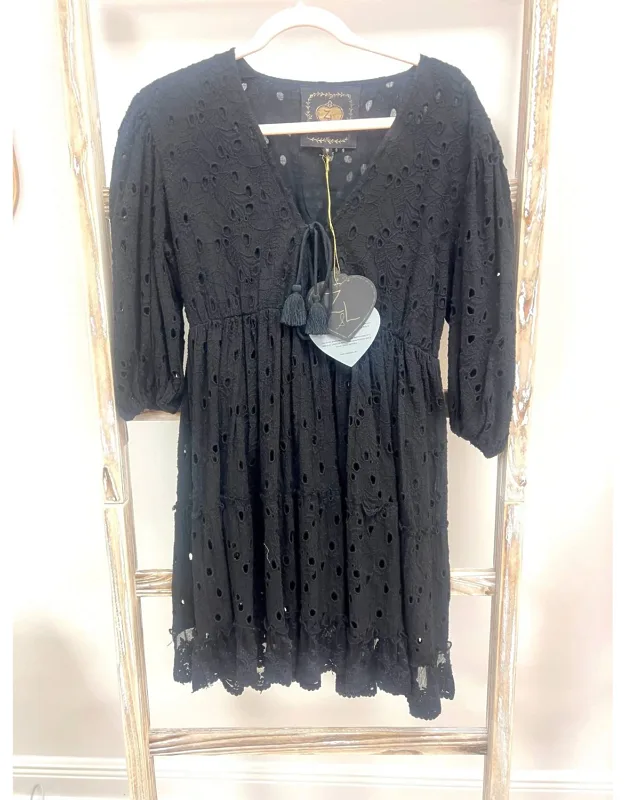 Eyelet Mini Dress