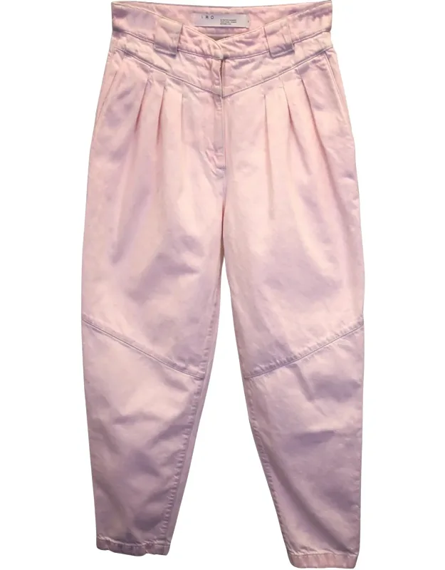 High-waist Pleated Tapered Pants