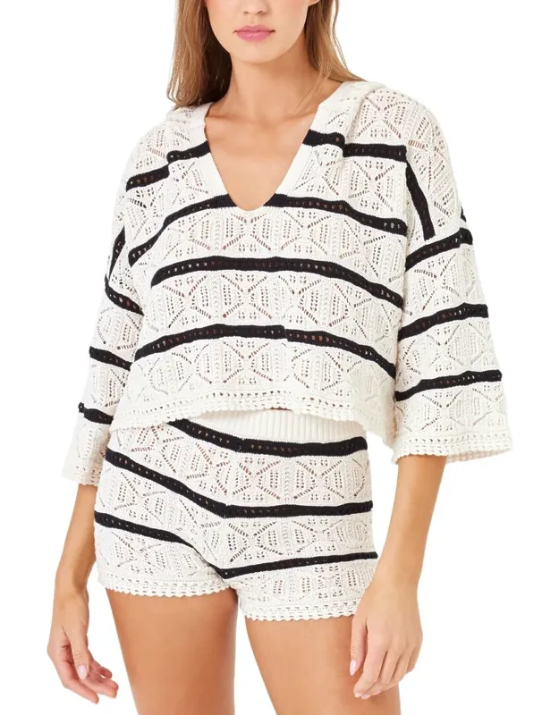 Striped Diamond Eyes Hoodie
