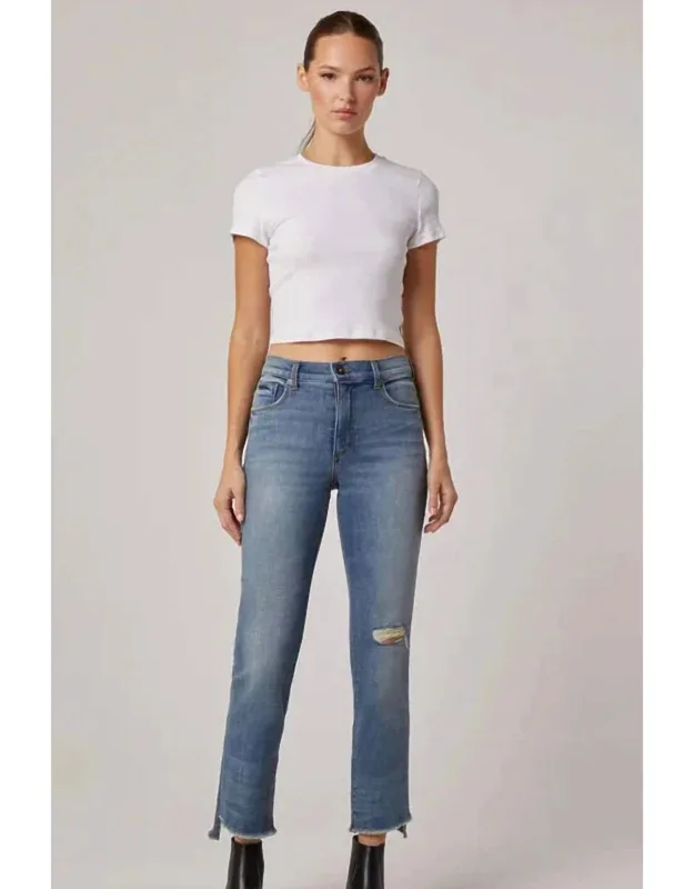 High Rise Slim Kick Flare Jeans
