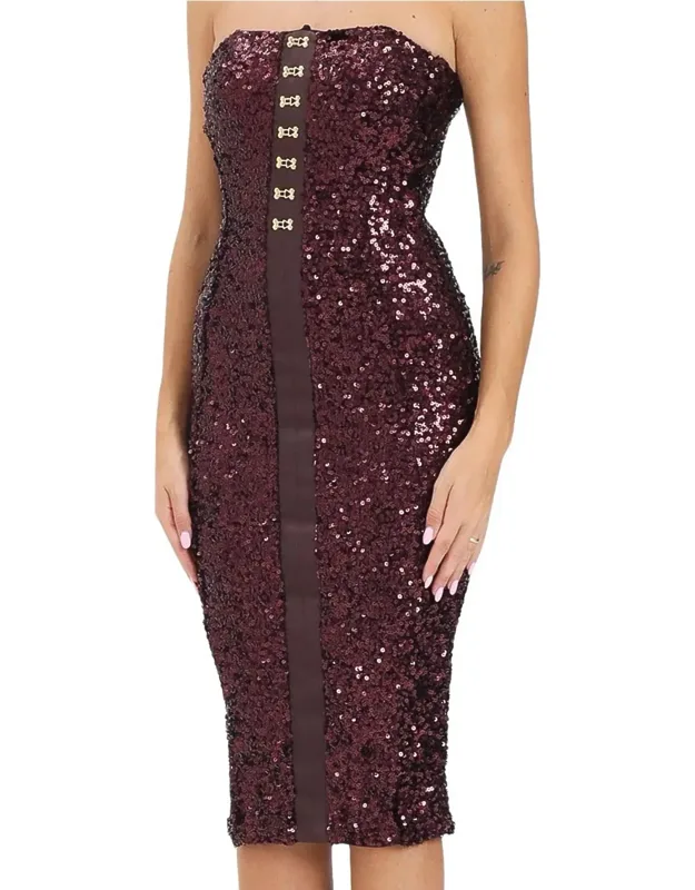 Shimmering Sequin Midi Dress