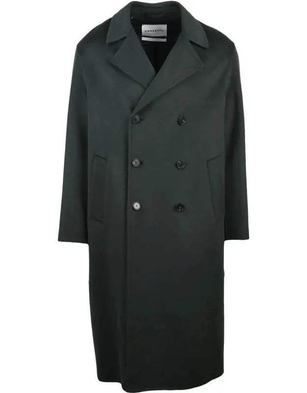 Double-breasted Coat In Luxurious Wool-cashmere Blend