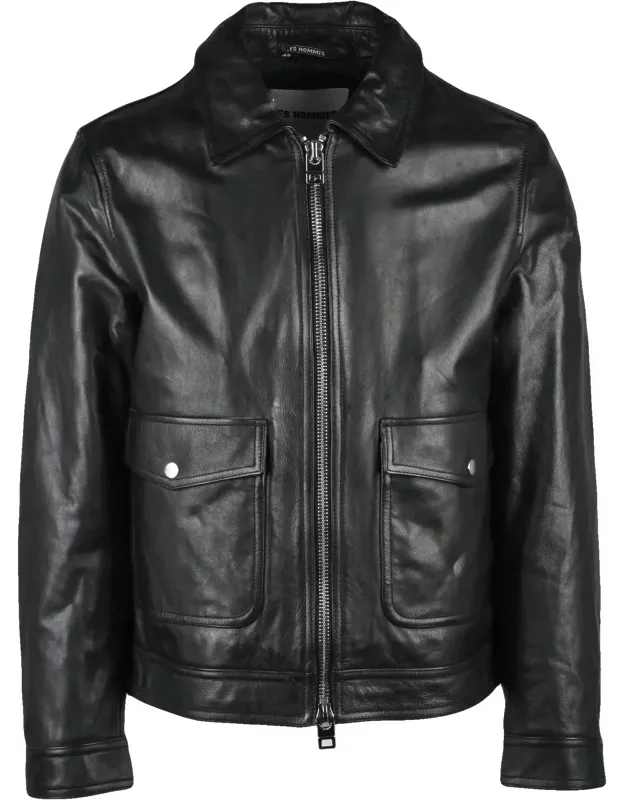 Cropped Jacket With Minimalist Design And Zip Closure