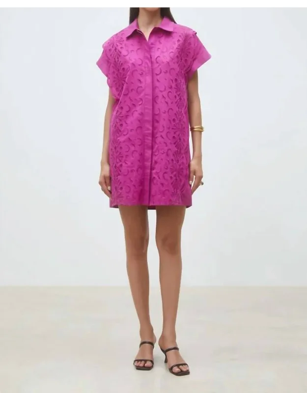 Cross Short Embroidered Dress