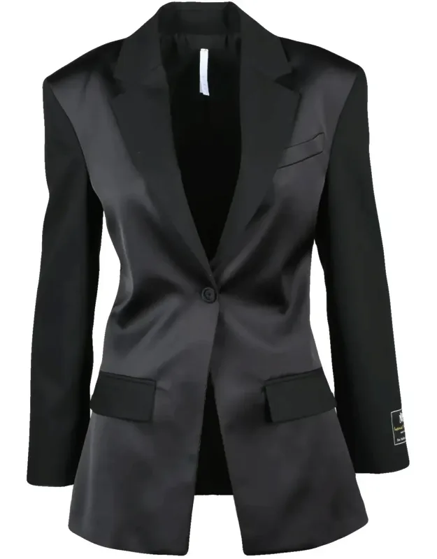 Polyester-blend Fitted Blazer