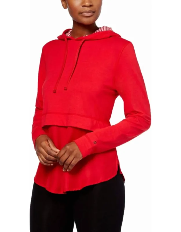 Layered Look Shirttail Hoodie
