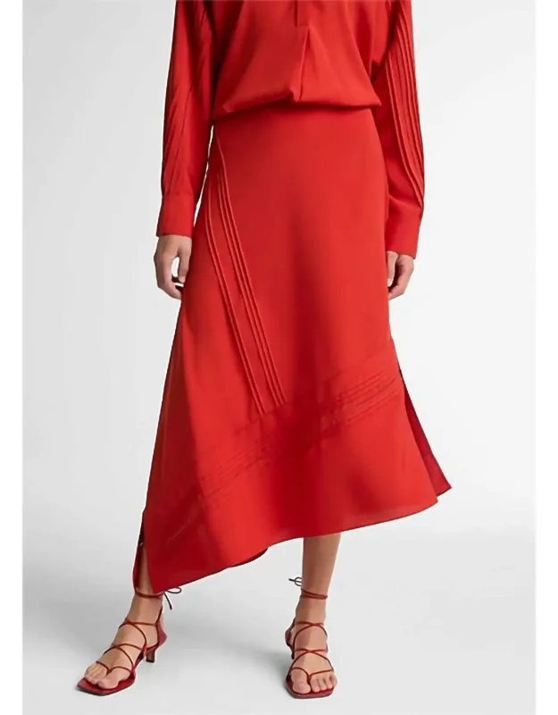 Pintuck Slip Skirt