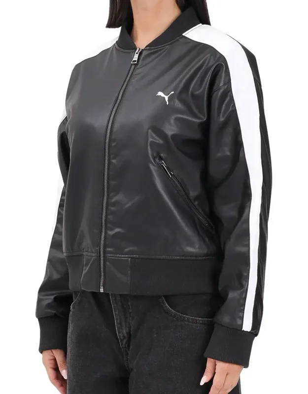 Short Jacket With Contrasting Stripes And Functional Design