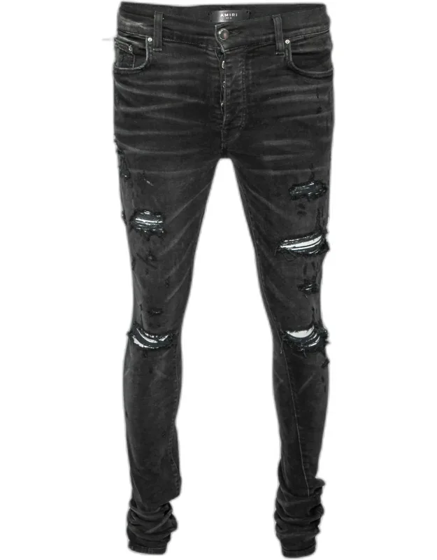 Distressed Denim Slim Fit Jeans