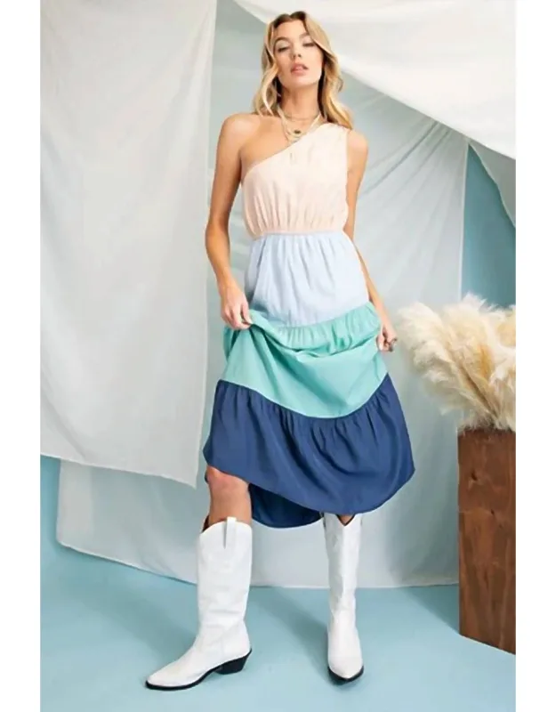 Asymmetrical One Shoulder Dress