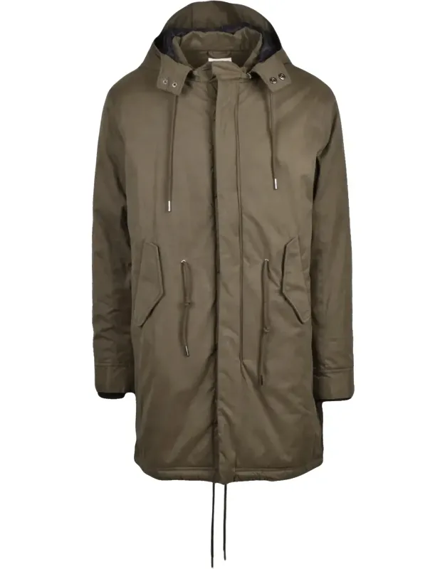 Durable Cotton-blend Parka With Adjustable Features
