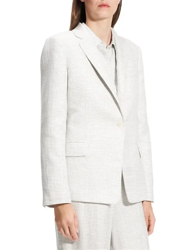Linen-blend Blazer