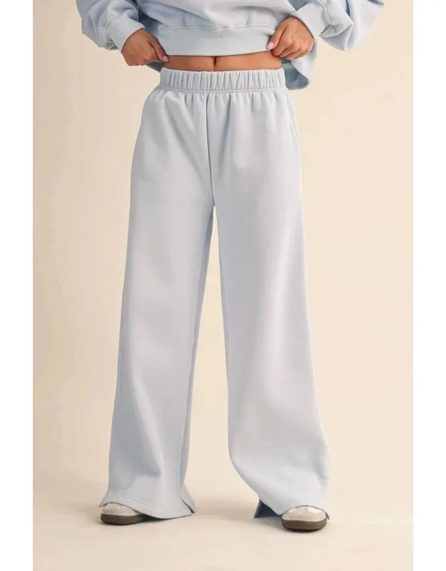 Fleece Wide Leg Sweatpants