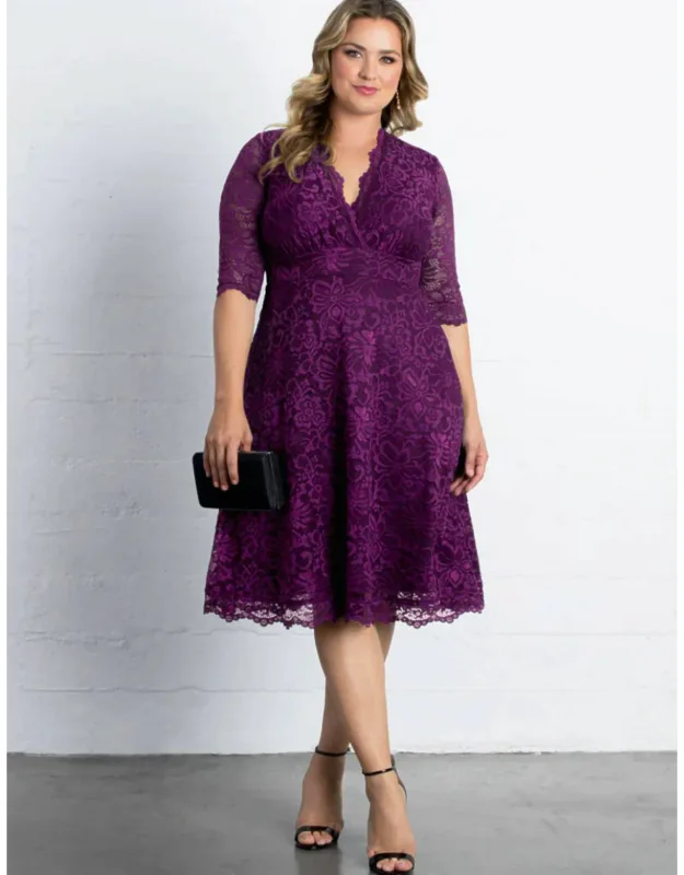 Mademoiselle Lace Cocktail Midi Dress