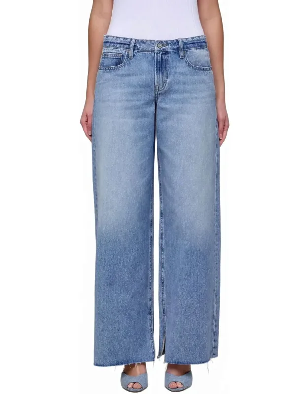 Mid Rise Wide Leg Jeans