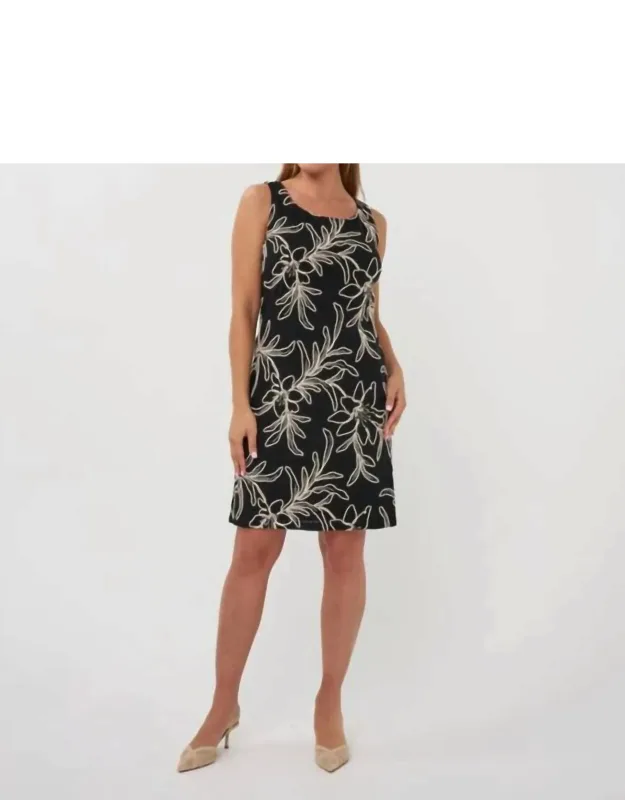 Flower Embroidered Mini Dress