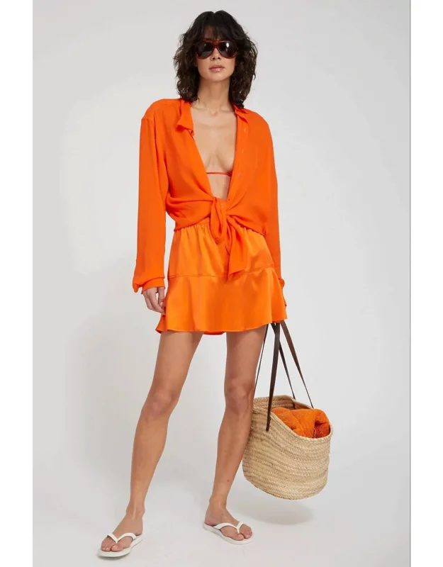 Silk Mini Skirt