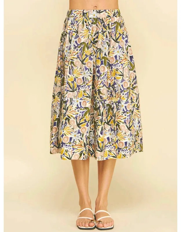 Floral A-line Skirt