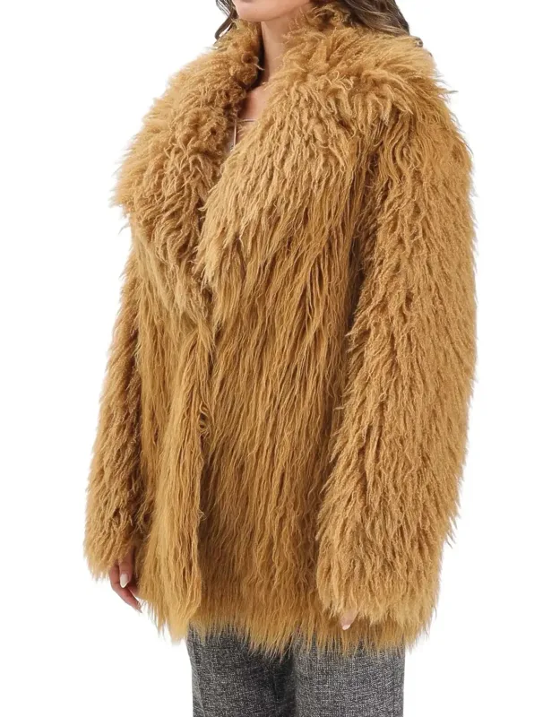 Modal-blend Faux Fur Coat